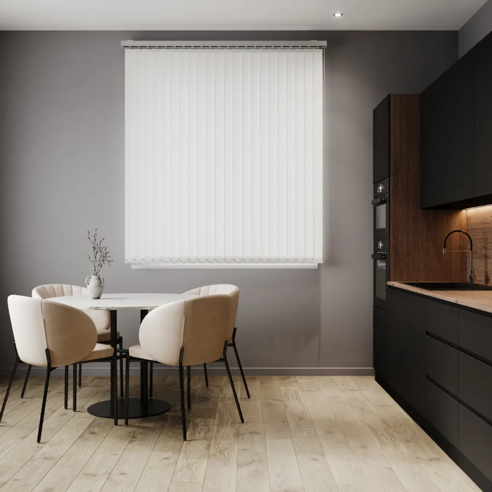 Фото Комплект вертикальных жалюзи Унистайл Vzhbeliy 160x210 см алюминий цвет белый