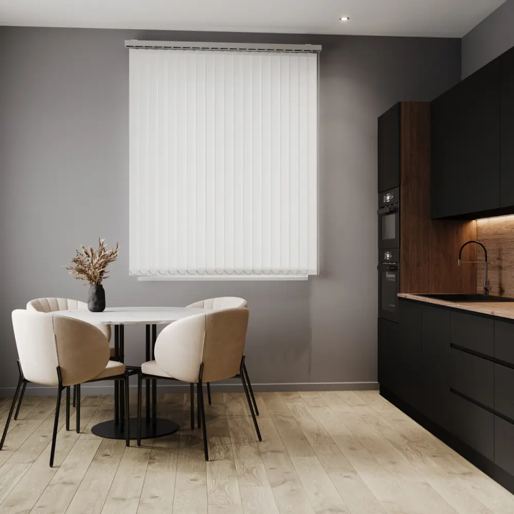 Фото Комплект вертикальных жалюзи Унистайл Vzhbeliy 145x240 см алюминий цвет белый Фото Комплект вертикальных жалюзи Унистайл Vzhbeliy 145x240 см алюминий цвет белый