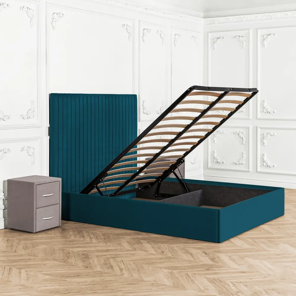 Фото 4 Кровать двуспальная Dg-home Amore 186x140x207 см велюр цвет изумрудный Фото 4 Кровать двуспальная Dg-home Amore 186x140x207 см велюр цвет изумрудный