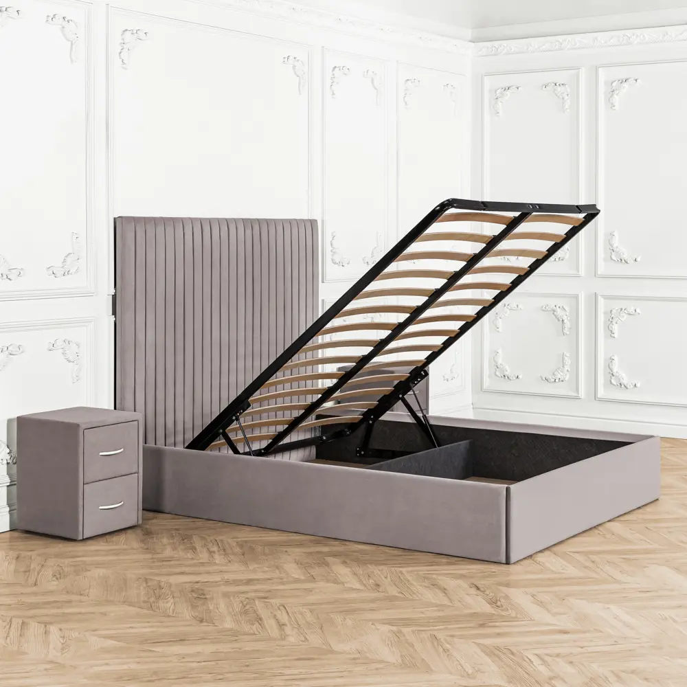 Фото 4 Кровать двуспальная Dg-home Amore 186x140x207 см велюр цвет мокко Фото 4 Кровать двуспальная Dg-home Amore 186x140x207 см велюр цвет мокко