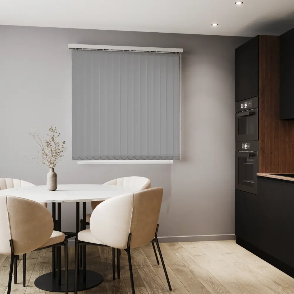 Фото Комплект вертикальных жалюзи Унистайл Vzhteser 130x175 см алюминий цвет темно-серый