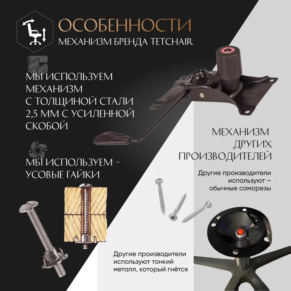 Фото 5 Офисное кресло Tetchair Aviator 61x115x52.5 см ткань цвет серый Фото 5 Офисное кресло Tetchair Aviator 61x115x52.5 см ткань цвет серый