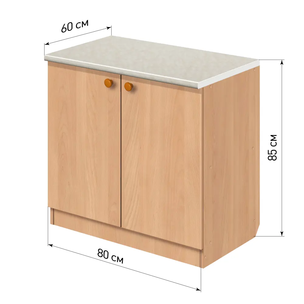 Фото Напольный шкаф Лидер Эконом ПС70682 80x85x60 см ЛДСП цвет бук Фото Напольный шкаф Лидер Эконом ПС70682 80x85x60 см ЛДСП цвет бук