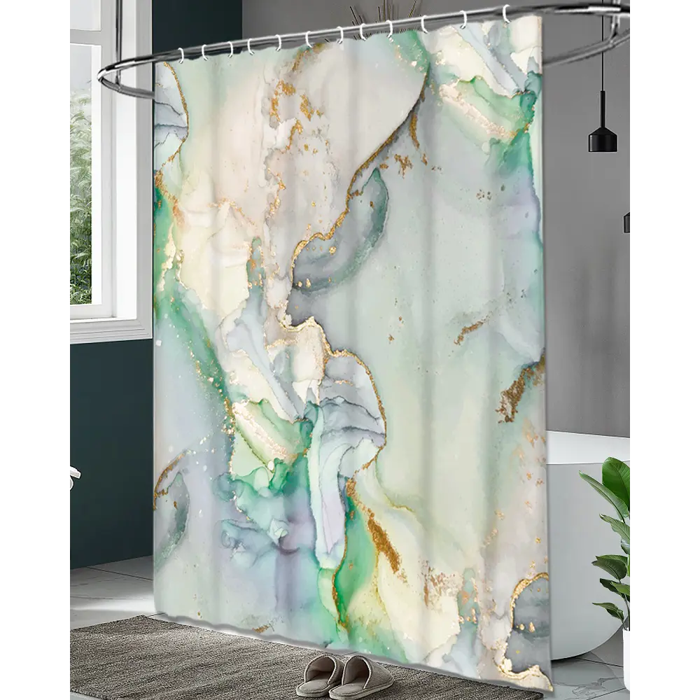 Фото 2 Шторка для ванной комнаты SANTREK 330285 180x180см цвет коричневый