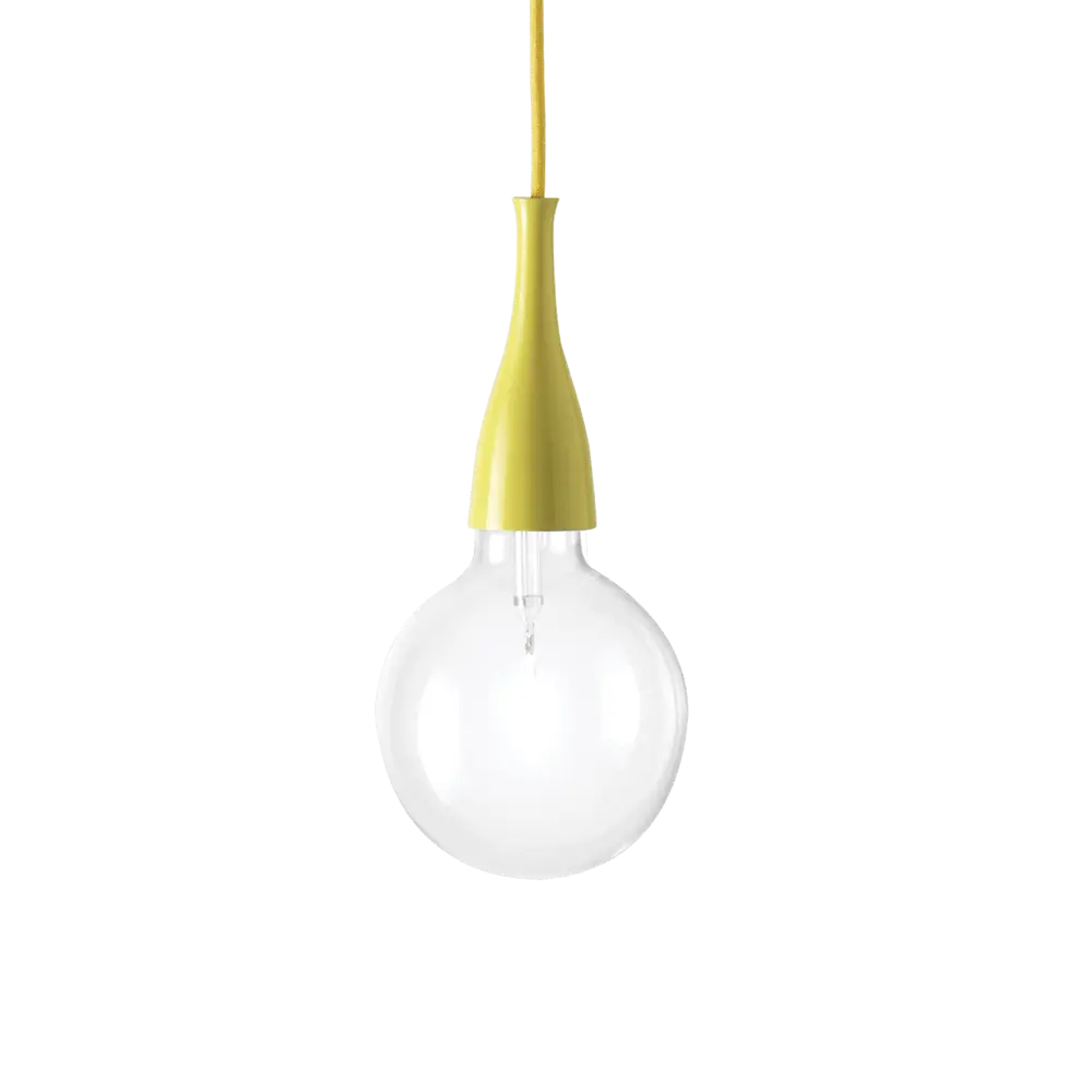 Фото Светильник подвесной Ideal lux Minimal 063621 1 лампа 6 м² цвет желтый Фото Светильник подвесной Ideal lux Minimal 063621 1 лампа 6 м² цвет желтый