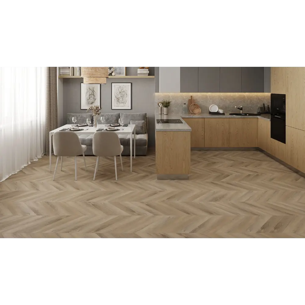 Фото 3 SPC плитка Alpine Floor Chevron Alpine Дуб Синистра 43 класс толщина 5 мм 1.676 м², цена за упаковку Фото 3 SPC плитка Alpine Floor Chevron Alpine Дуб Синистра 43 класс толщина 5 мм 1.676 м², цена за упаковку