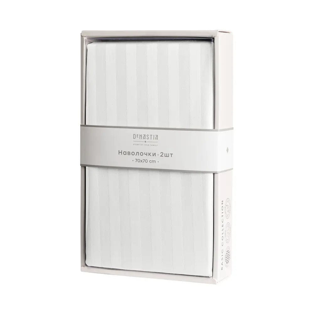 Фото 10 Комплект наволочек DeНАСТИЯ 70x70 см 2 шт сатин-страйп C010585