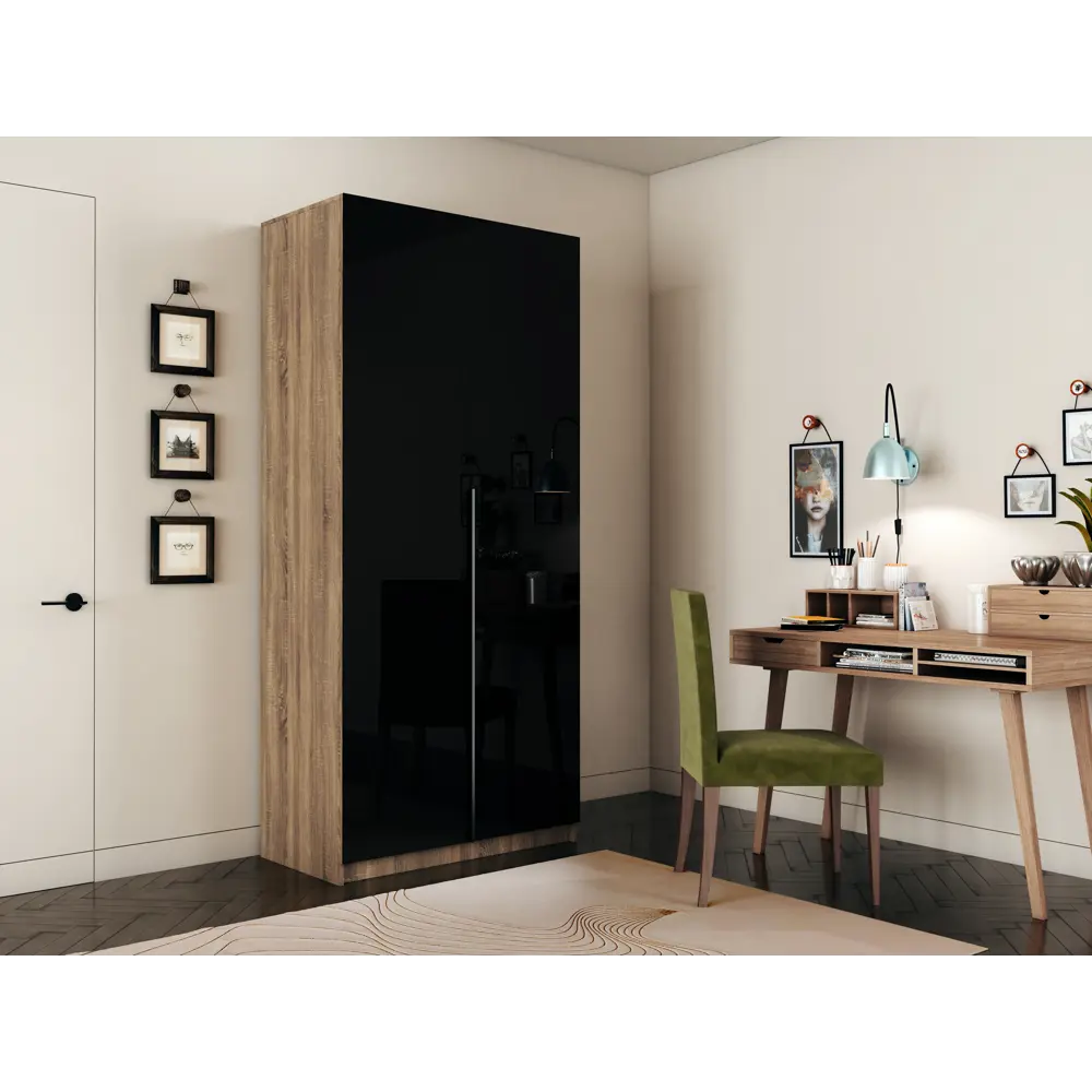 Фото 2 Шкаф распашной Мебельная компания е1 LCKSch_SH_1000_S 101x220x52.5 см ЛДСП цвет сонома Фото 2 Шкаф распашной Мебельная компания е1 LCKSch_SH_1000_S 101x220x52.5 см ЛДСП цвет сонома