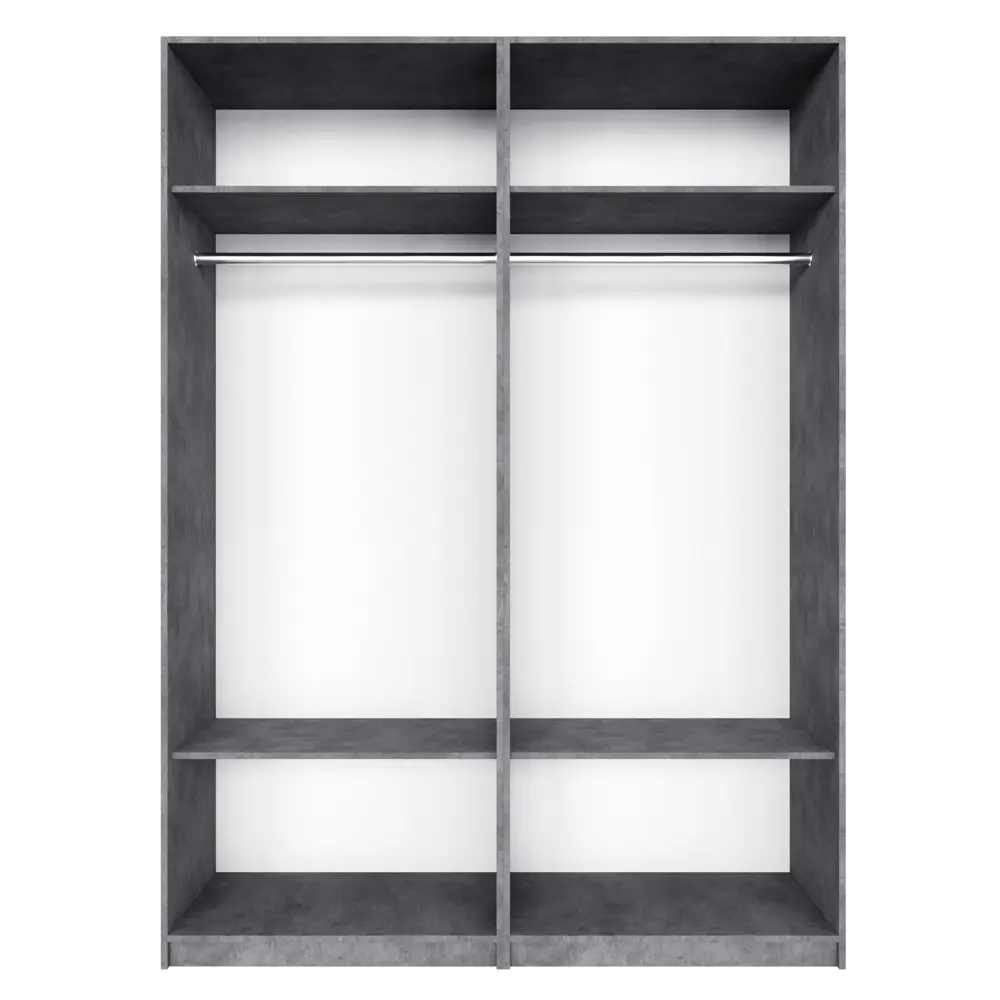 Фото 2 Шкаф распашной Мебельная компания е1 LCKS2_G_1600_BT 162x220x52.5 см ЛДСП цвет бетон