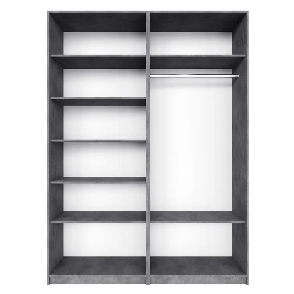 Фото 3 Шкаф распашной Мебельная компания е1 LCKS2_G_SH_1600_BT 162x220x52.5 см ЛДСП цвет бетон Фото 3 Шкаф распашной Мебельная компания е1 LCKS2_G_SH_1600_BT 162x220x52.5 см ЛДСП цвет бетон