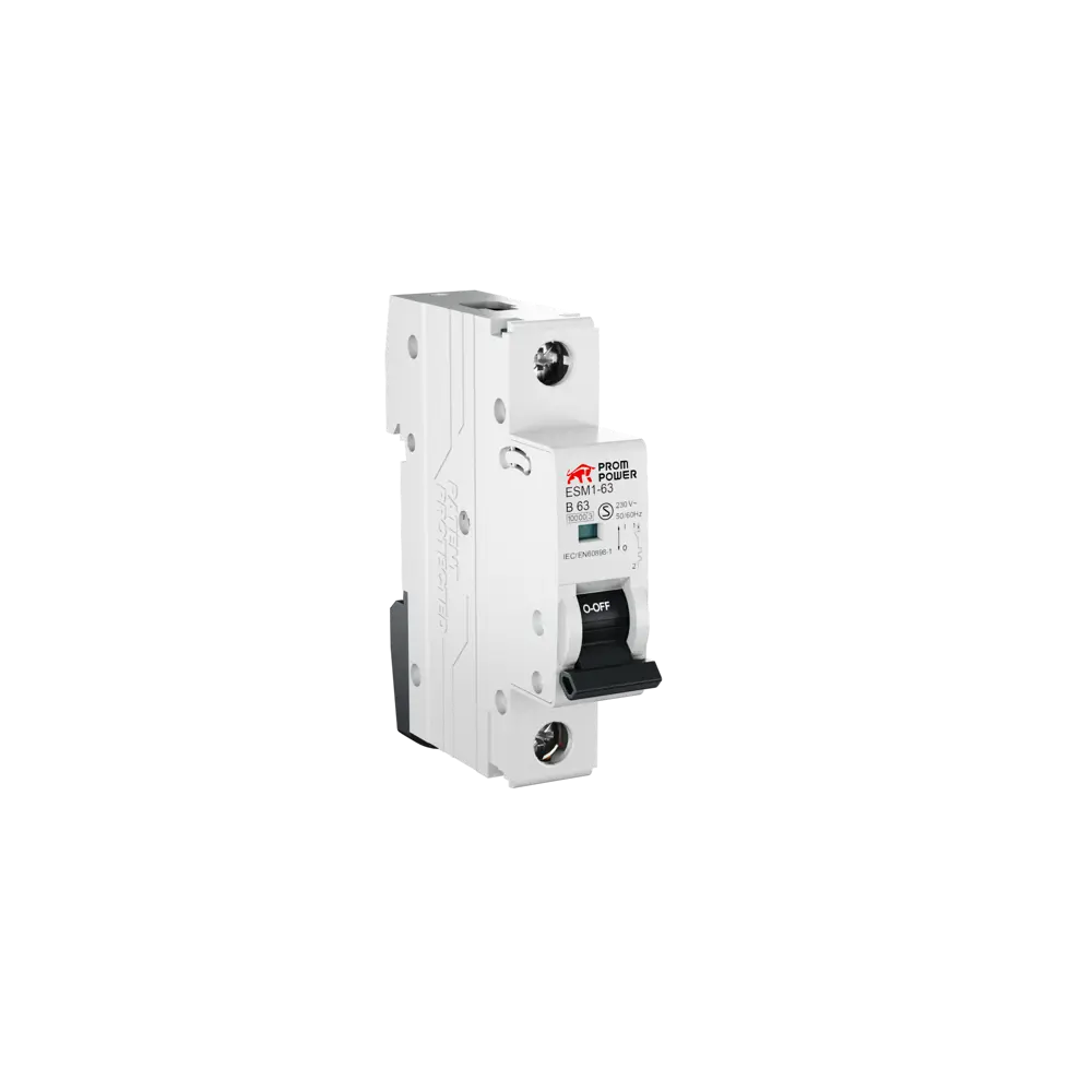 Фото 4 Автоматический выключатель Prompower ESM2-63 1P B16 А 6 кА ESM263B161 Фото 4 Автоматический выключатель Prompower ESM2-63 1P B16 А 6 кА ESM263B161