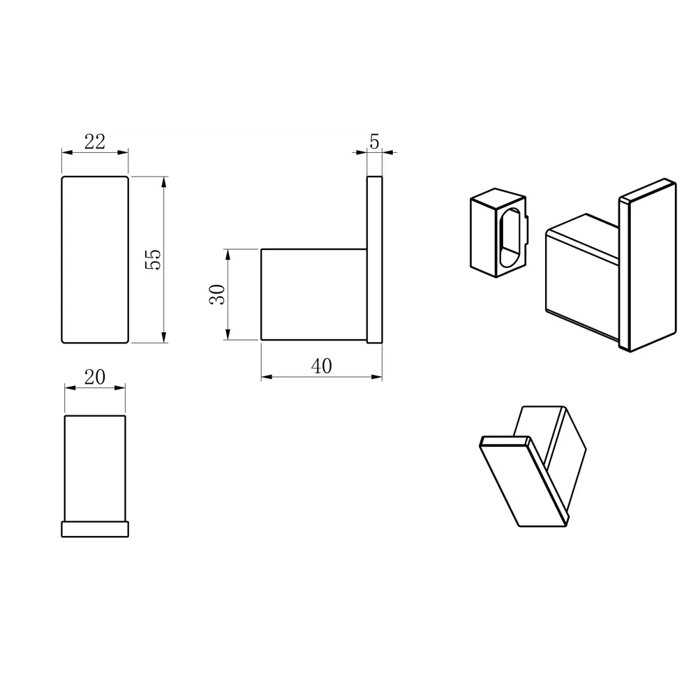 Фото Кольца и крючки Wonzon & woghand 2.2x5.5x4 см 1 крючок цвет хром Фото Кольца и крючки Wonzon & woghand 2.2x5.5x4 см 1 крючок цвет хром