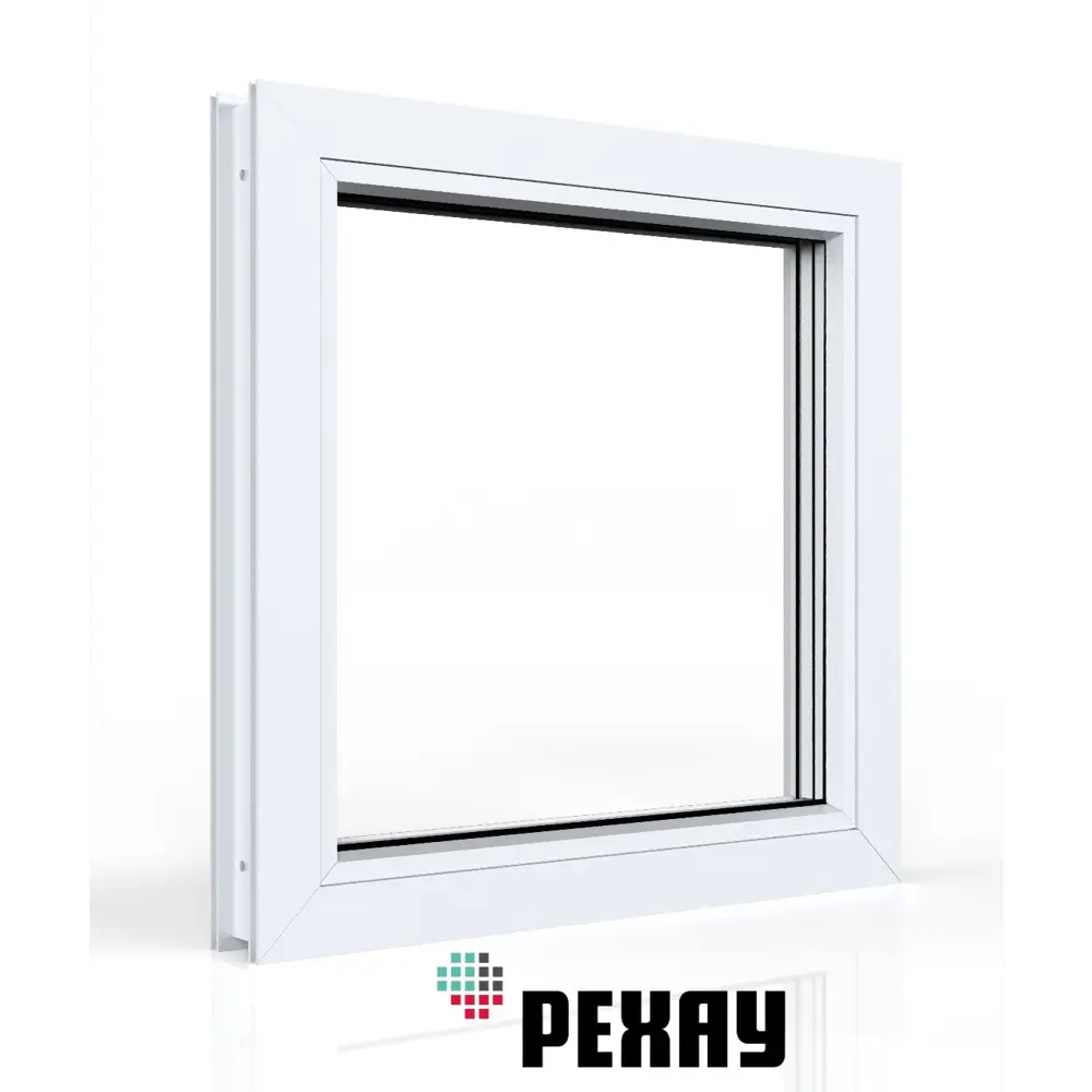 Фото 3 Пластиковое окно ПВХ Rehau одностворчатое 1000x1000мм (ВхШ) двухкамерный стеклопакет белый/темный дуб Фото 3 Пластиковое окно ПВХ Rehau одностворчатое 1000x1000мм (ВхШ) двухкамерный стеклопакет белый/темный дуб