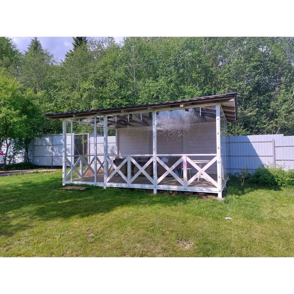 Фото 2 Мягкое окно ПВХ до -39°C 140x100см окантовка ПВХ до -39°C белая поворотная скоба (полиамид)