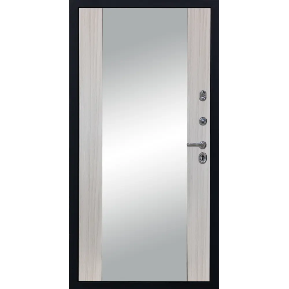 Фото 3 Входная дверь Diva МХ-27 205x86см правый цвет Д15 сандал белый/крафтовый дуб с зеркалом