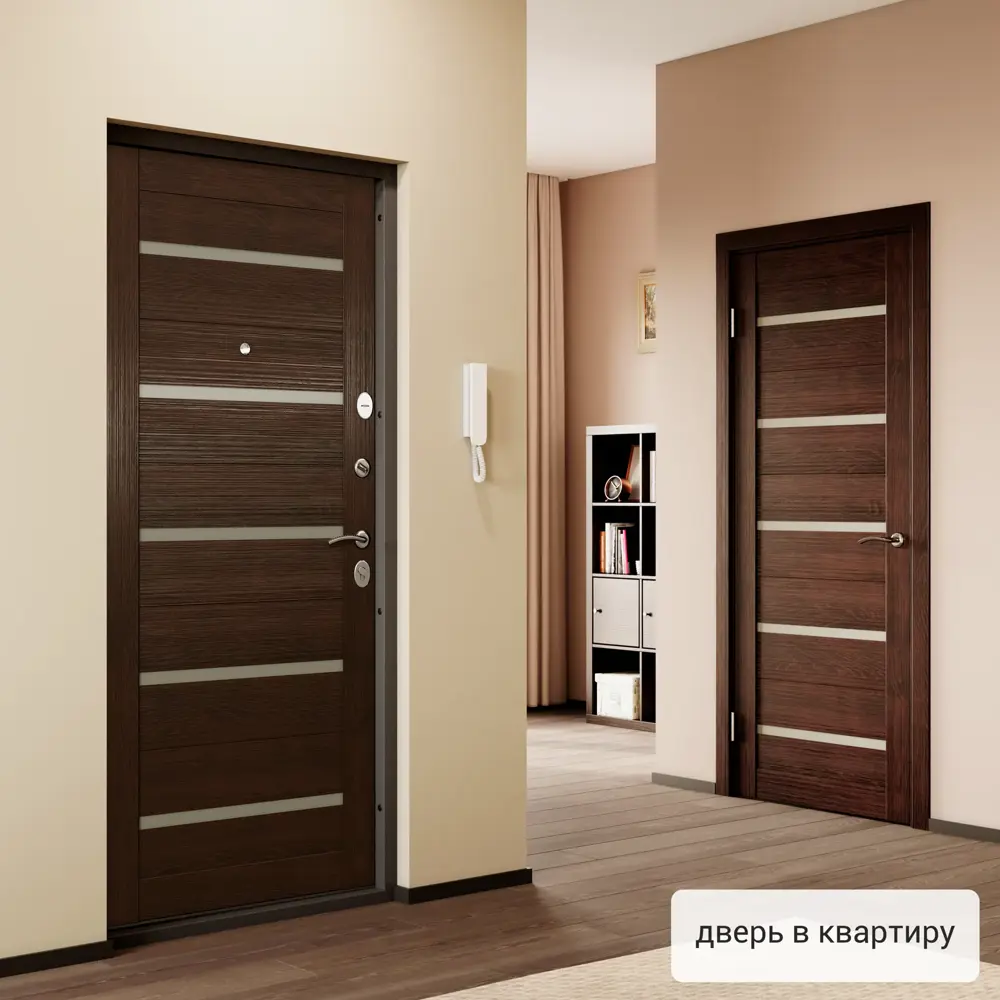 Фото 3 Входная дверь Torex Flat-M 1 правый 205x86см цвет темно-серый букле графит/акация кантори Фото 3 Входная дверь Torex Flat-M 1 правый 205x86см цвет темно-серый букле графит/акация кантори
