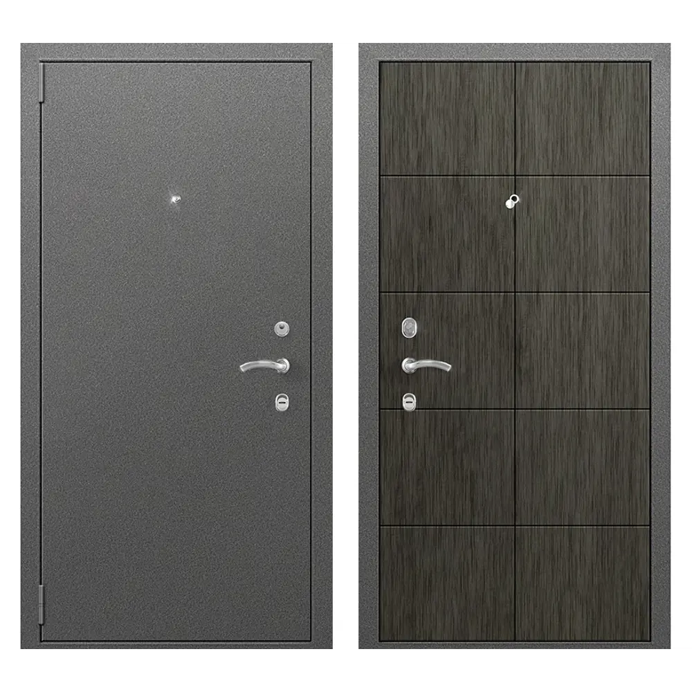 Фото Входная дверь Амега Уют 2 левый 205x75см цвет дуб серый