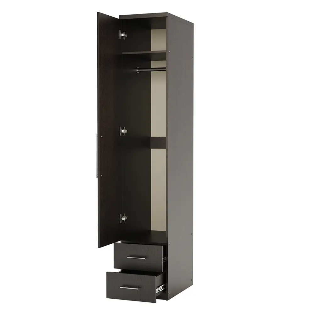 Фото 2 Шкаф распашной Гамма 1901022373 40x240x60 см ЛДСП цвет венге Фото 2 Шкаф распашной Гамма 1901022373 40x240x60 см ЛДСП цвет венге