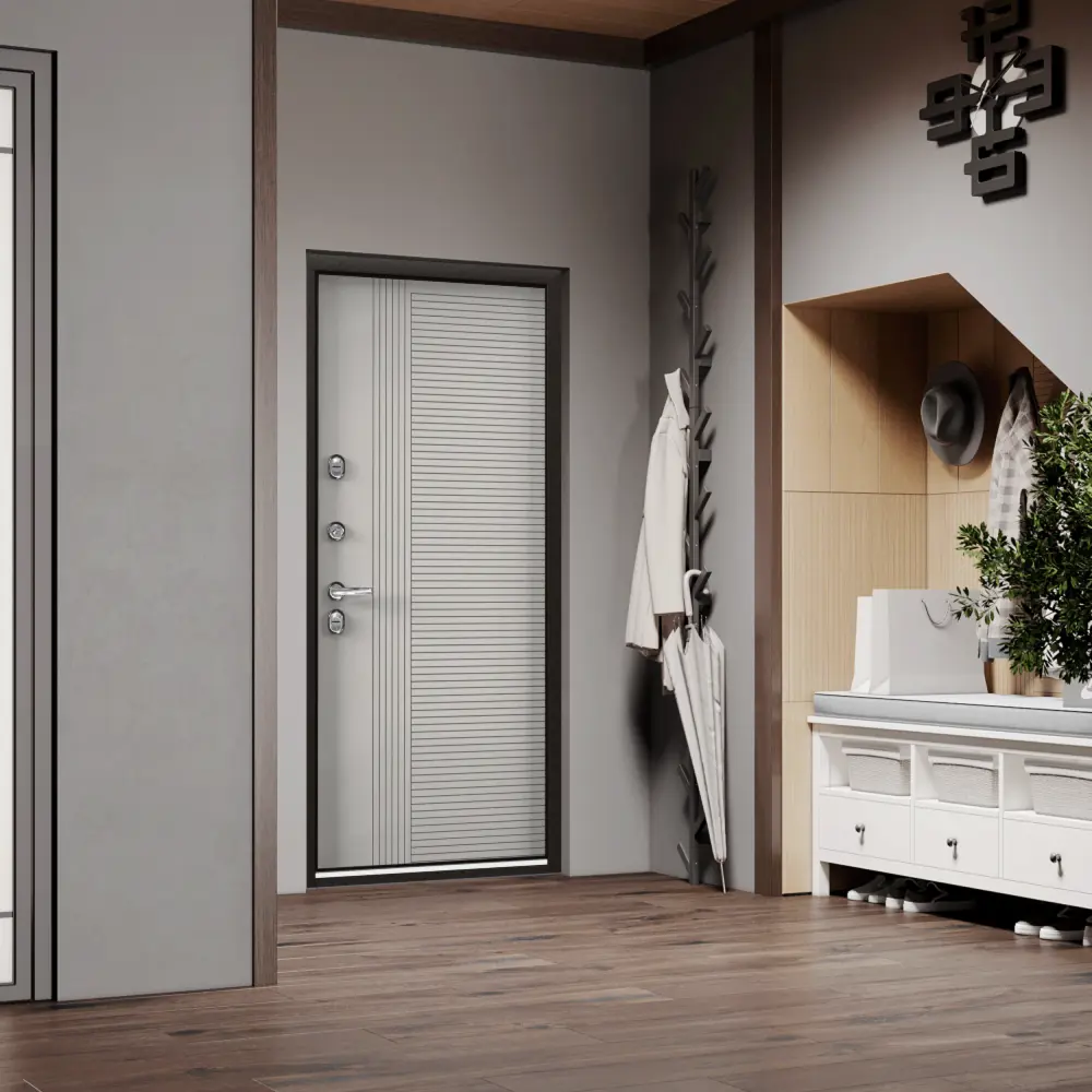 Фото 4 Входная дверь Torex Village advanced левый 205x95см цвет темно-серый букле графит/бьянко Фото 4 Входная дверь Torex Village advanced левый 205x95см цвет темно-серый букле графит/бьянко