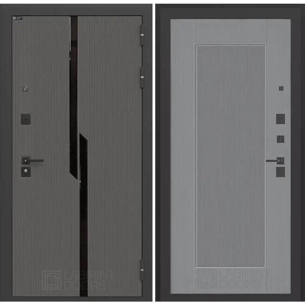 Фото Входная дверь Labirintdoors Карбон 205x96см правый цвет серый софт рельеф/лофт графит с панелью П30 Фото Входная дверь Labirintdoors Карбон 205x96см правый цвет серый софт рельеф/лофт графит с панелью П30