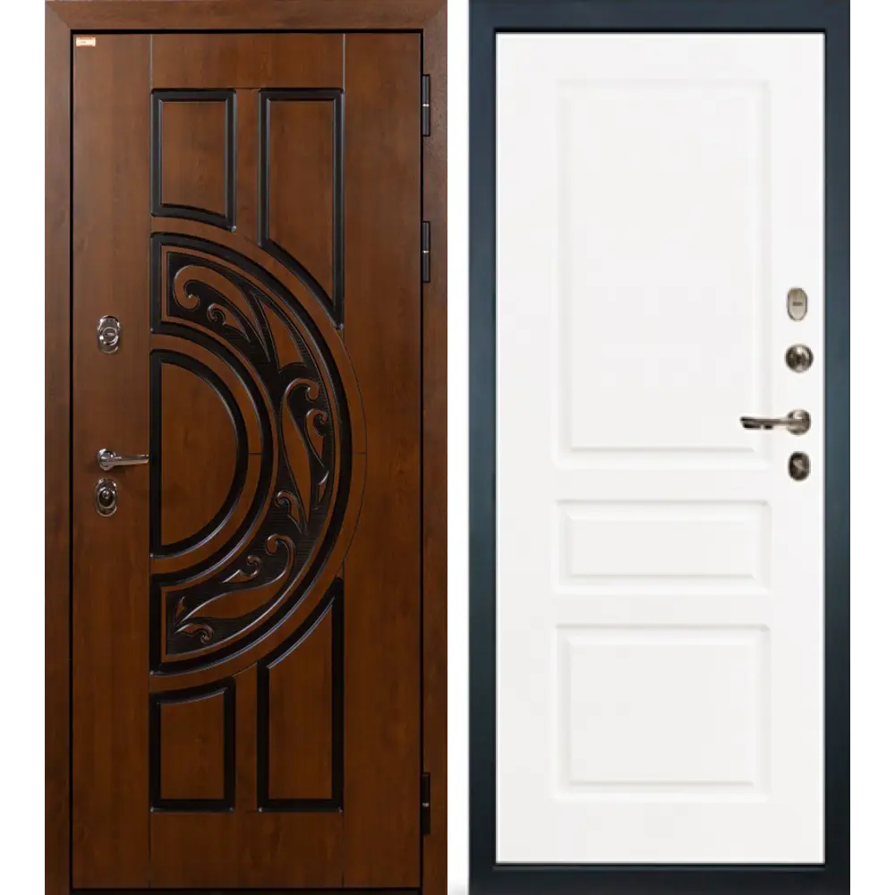 Фото Входная дверь Lex Спартак внутренняя панель № 94 правый 205x96см белый софт/винорит голден патина Фото Входная дверь Lex Спартак внутренняя панель № 94 правый 205x96см белый софт/винорит голден патина