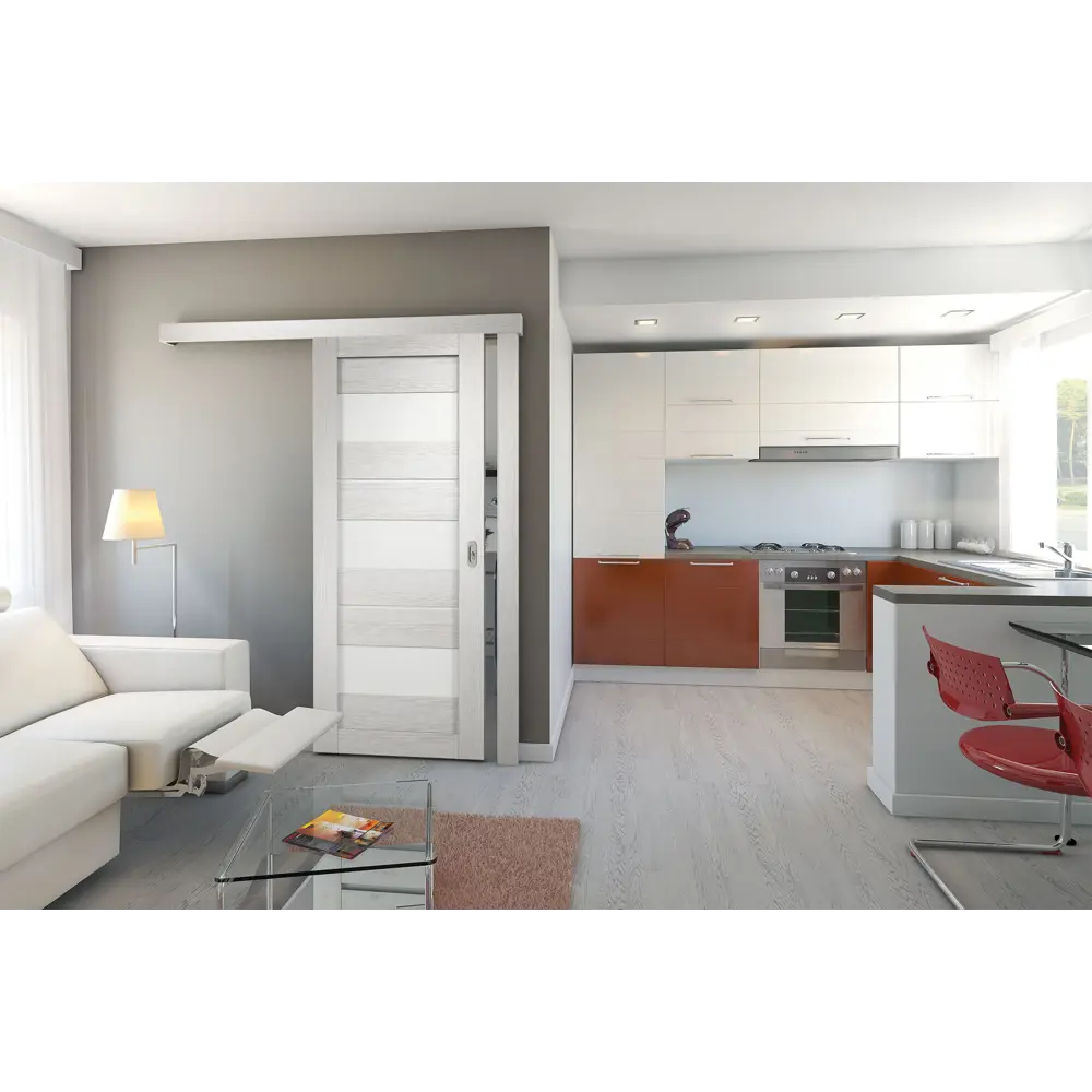 Фото 2 Дверь межкомнатная Velldoris Duplex12 остеклённая 80x200см ПВХ цвет дуб белый без замка и петель Фото 2 Дверь межкомнатная Velldoris Duplex12 остеклённая 80x200см ПВХ цвет дуб белый без замка и петель
