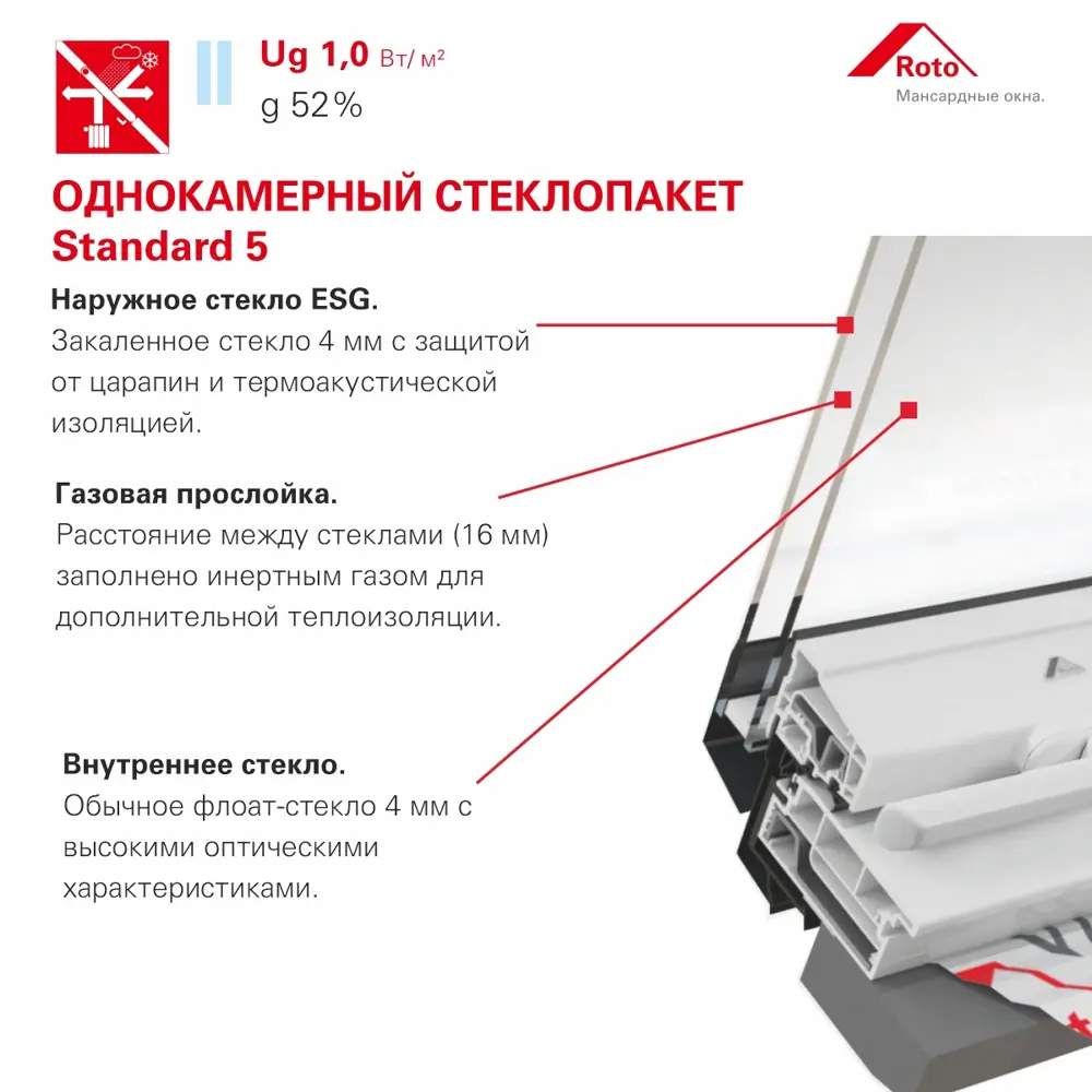 Фото 3 Мансардное окно ПВХ Roto R45 k200 однокамерный для плоской кровли 1180x740мм антрацит Фото 3 Мансардное окно ПВХ Roto R45 k200 однокамерный для плоской кровли 1180x740мм антрацит