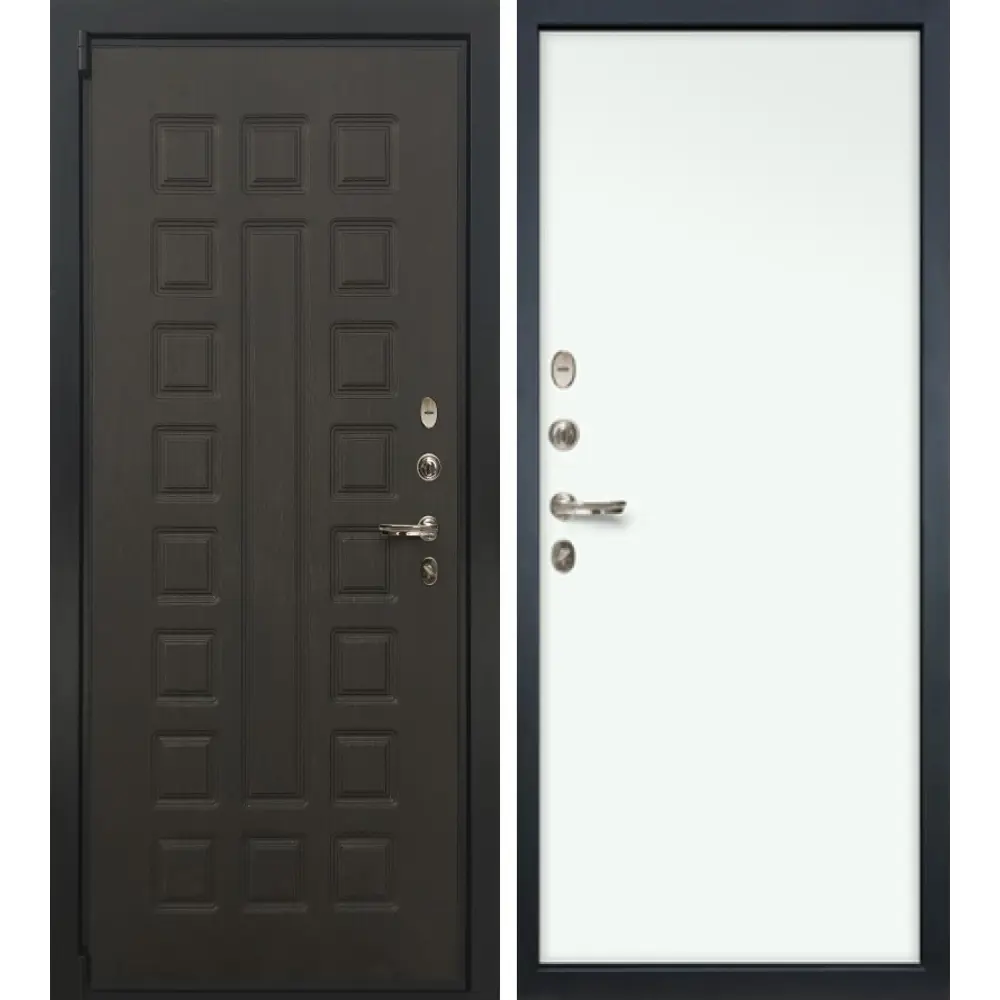 Фото Входная дверь Lex Неаполь внутренняя панель № 59 левый 205x96см цвет венге/белый