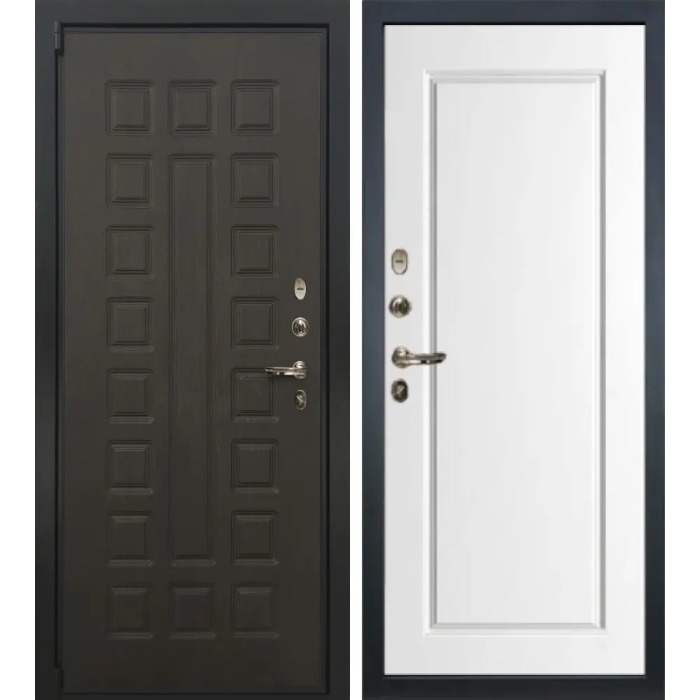 Фото Входная дверь Lex Неаполь внутренняя панель № 118 левый 205x88см цвет венге/шагрень белая