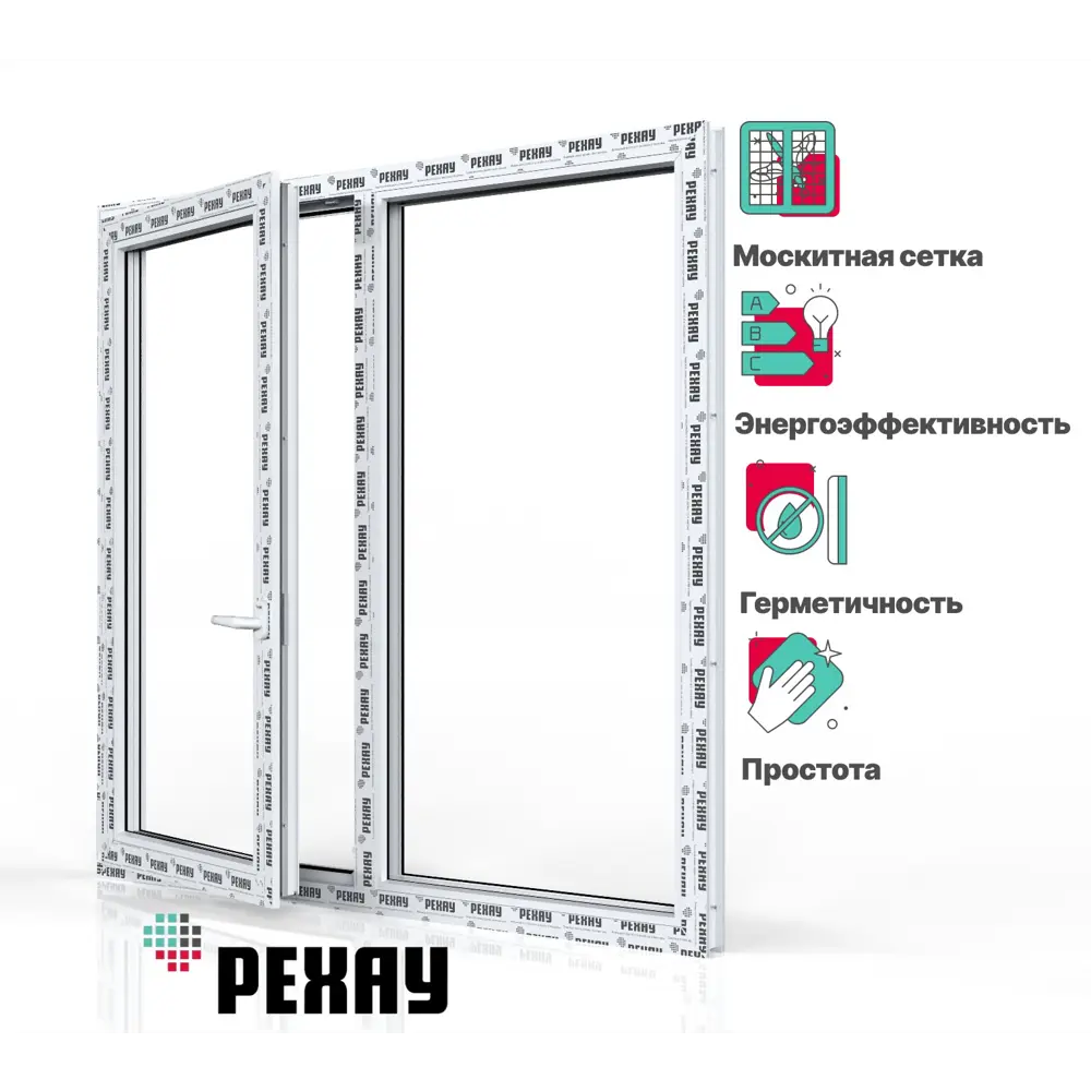 Фото Пластиковое окно ПВХ Rehau Grazio с москитной сеткой 800x1300мм (ВхШ) двухстворчатое поворотно-откидное левое/глухое правое стеклопакет белый Фото Пластиковое окно ПВХ Rehau Grazio с москитной сеткой 800x1300мм (ВхШ) двухстворчатое поворотно-откидное левое/глухое правое стеклопакет белый