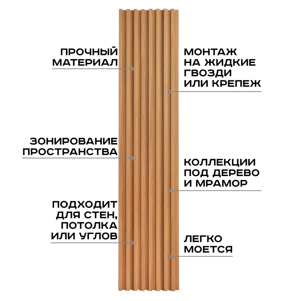Фото 3 Реечная панель Lako decor дуб натуральный 1350x160x23мм 2.2м² 10шт Фото 3 Реечная панель Lako decor дуб натуральный 1350x160x23мм 2.2м² 10шт