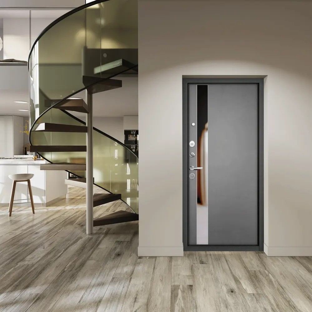 Фото 4 Входная дверь Mastino Loft левый 205x86см цвет черный/серый Фото 4 Входная дверь Mastino Loft левый 205x86см цвет черный/серый