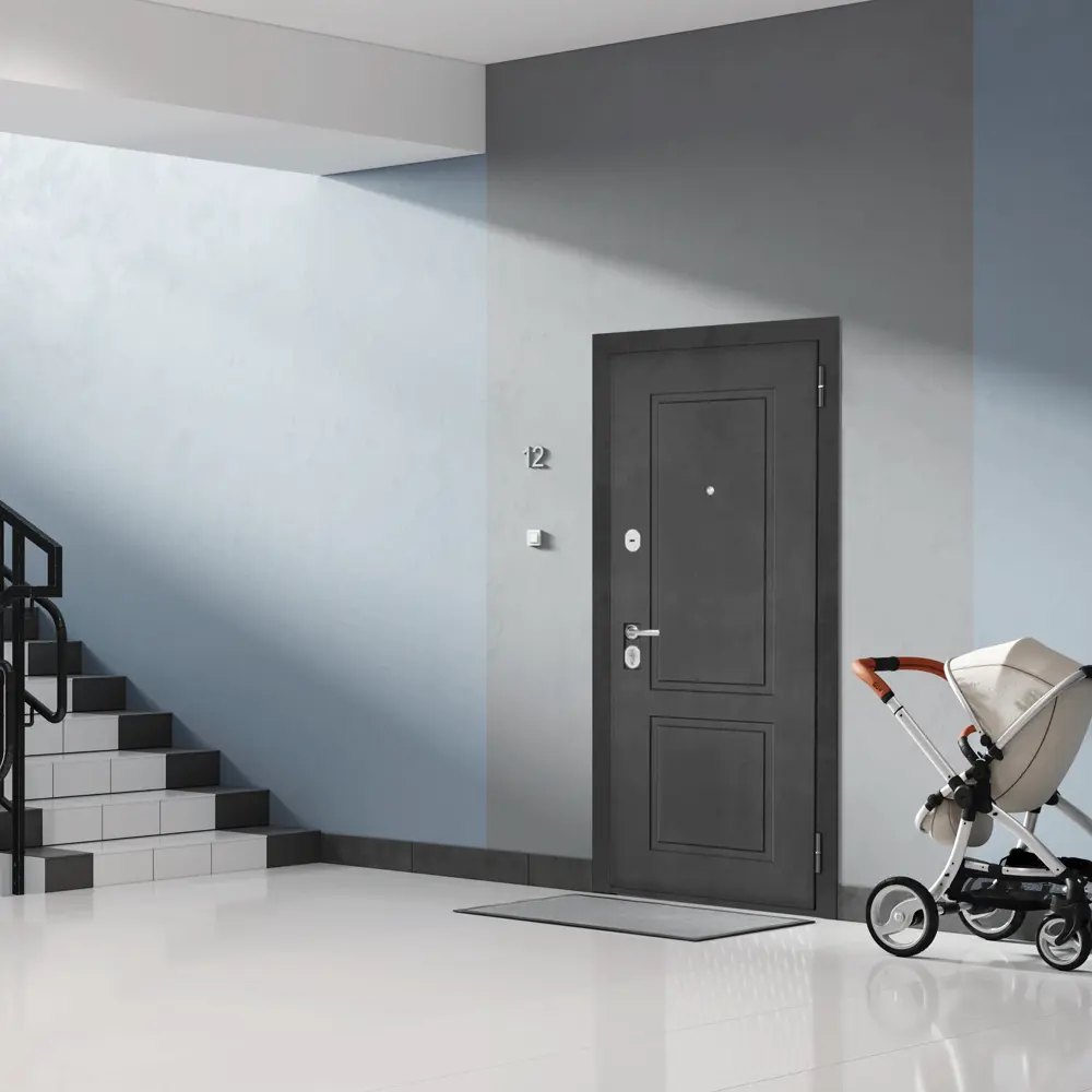 Фото 3 Входная дверь Mastino Loft правый 205x96см цвет черный/бежевый Фото 3 Входная дверь Mastino Loft правый 205x96см цвет черный/бежевый