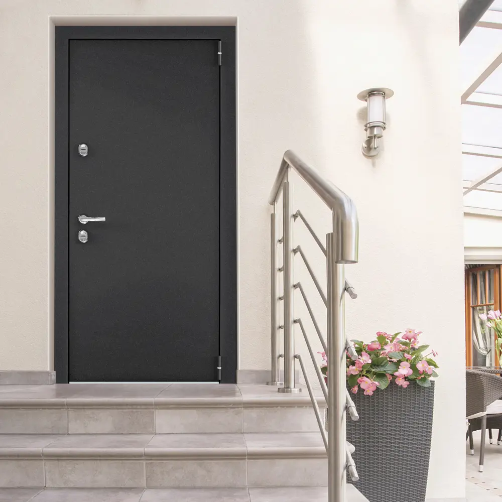 Фото 3 Входная дверь Torex Village advanced правый 205x95см цвет темно-серый букле графит/бетон известковый с зеркалом Фото 3 Входная дверь Torex Village advanced правый 205x95см цвет темно-серый букле графит/бетон известковый с зеркалом