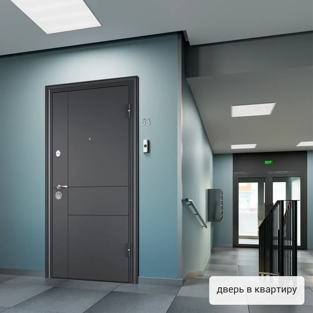 Фото 4 Входная дверь Torex Flat-M правый 210x100см цвет оскуро/лиственница белая Фото 4 Входная дверь Torex Flat-M правый 210x100см цвет оскуро/лиственница белая