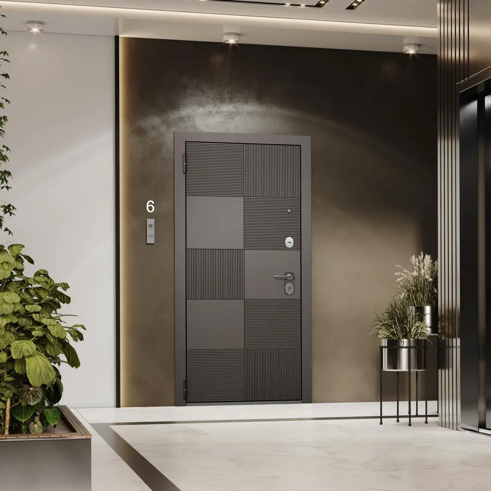 Фото 3 Входная дверь Unicorn Loft левый 205x96см цвет эмаль капучино с зеркалом Фото 3 Входная дверь Unicorn Loft левый 205x96см цвет эмаль капучино с зеркалом