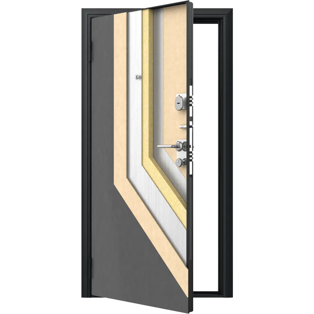 Фото 2 Входная дверь Doorhan Премиум New левый 205x88см цвет штукатурка графит/венге Классика Фото 2 Входная дверь Doorhan Премиум New левый 205x88см цвет штукатурка графит/венге Классика