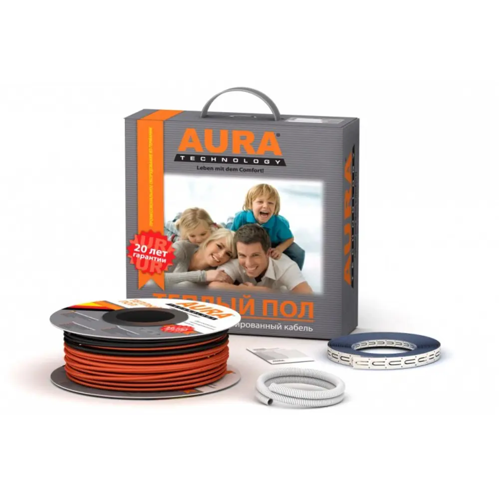 Фото Нагревательный кабель для теплого пола Aura Heating КТА 136 м 2500 Вт Фото Нагревательный кабель для теплого пола Aura Heating КТА 136 м 2500 Вт