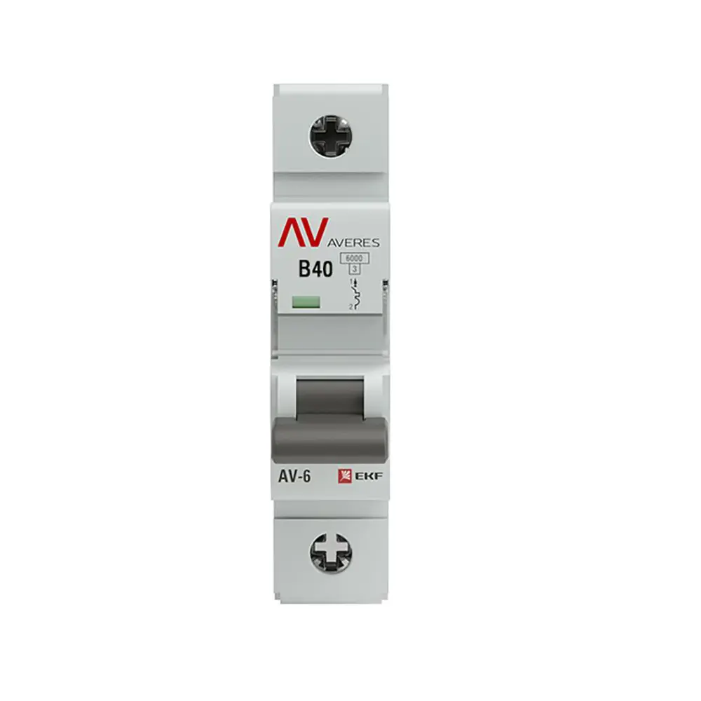 Фото 2 Автоматический выключатель EKF Averes AV-6 DC 1P B40 А 6 кА Фото 2 Автоматический выключатель EKF Averes AV-6 DC 1P B40 А 6 кА