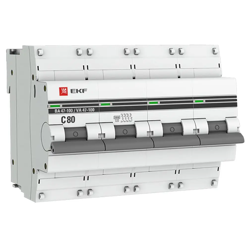 Фото Выключатель автоматический EKF PROxima mcb47100-4-80C-pro 4Р 230В 80А Фото Выключатель автоматический EKF PROxima mcb47100-4-80C-pro 4Р 230В 80А