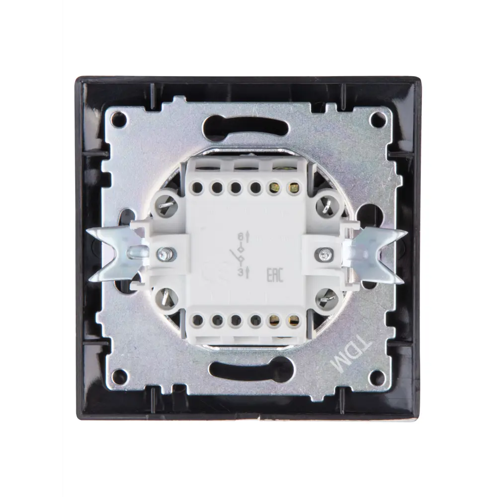 Фото 4 Выключатель встраиваемый Tdm electric Лама SQ1815-0643 1 клавиша цвет серебро/дымчатый черный Фото 4 Выключатель встраиваемый Tdm electric Лама SQ1815-0643 1 клавиша цвет серебро/дымчатый черный