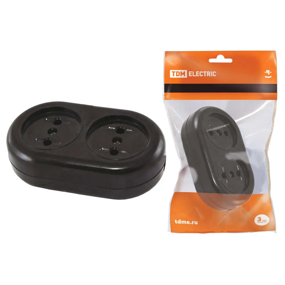 Фото Колодка с защитой без кабеля Tdm electric SQ1806-0103 2 розетки Фото Колодка с защитой без кабеля Tdm electric SQ1806-0103 2 розетки