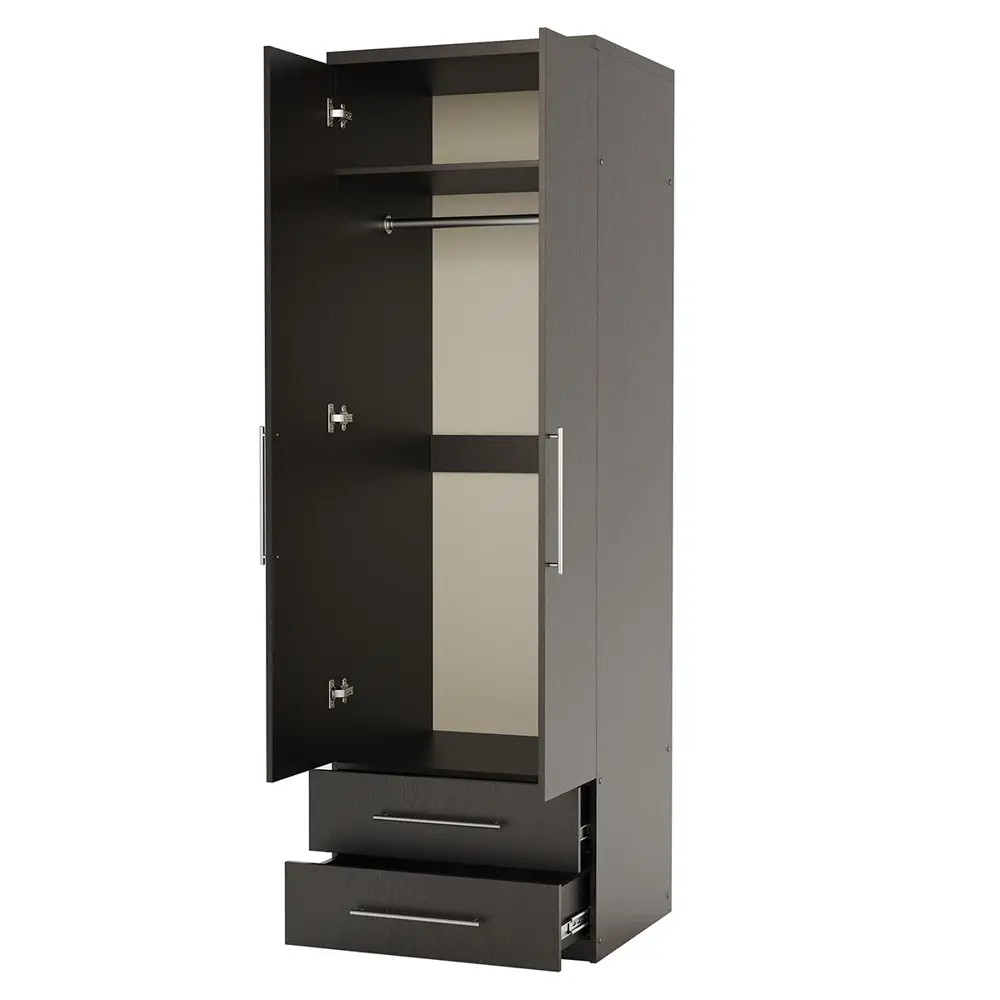 Фото 3 Шкаф распашной Гамма 1901022425 60x240x60 см ЛДСП цвет венге Фото 3 Шкаф распашной Гамма 1901022425 60x240x60 см ЛДСП цвет венге