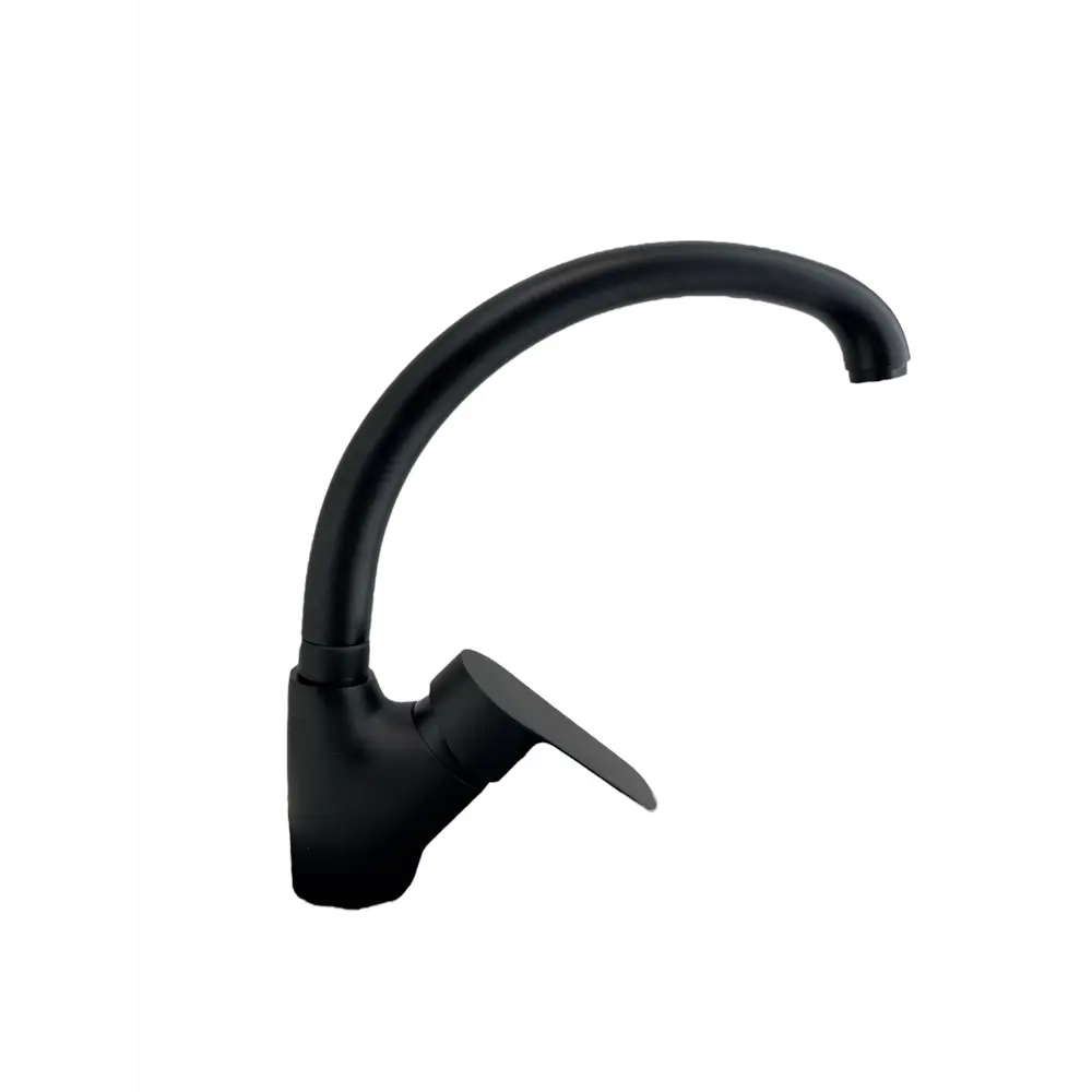 Фото 4 Смеситель для кухни Aloute A0813H поворотный излив 23 см цвет черный