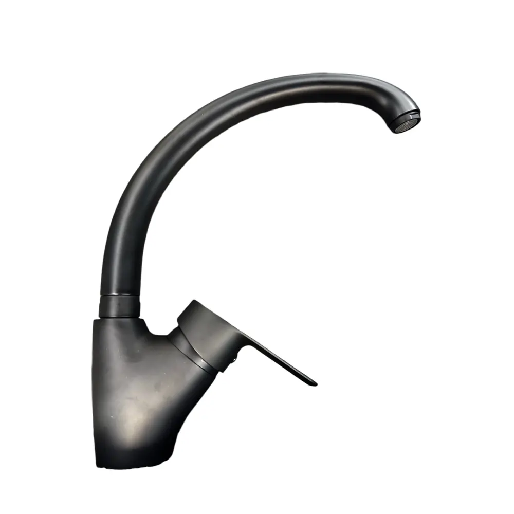 Фото 6 Смеситель для кухни Aloute A0813H поворотный излив 23 см цвет черный