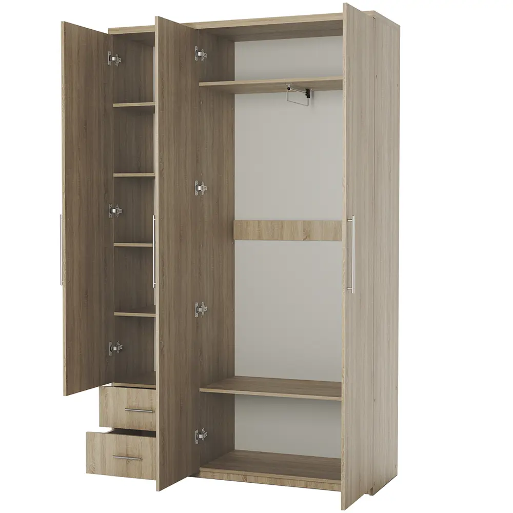 Фото 2 Шкаф распашной Гамма 150x240x45 см ЛДСП цвет дуб сонома