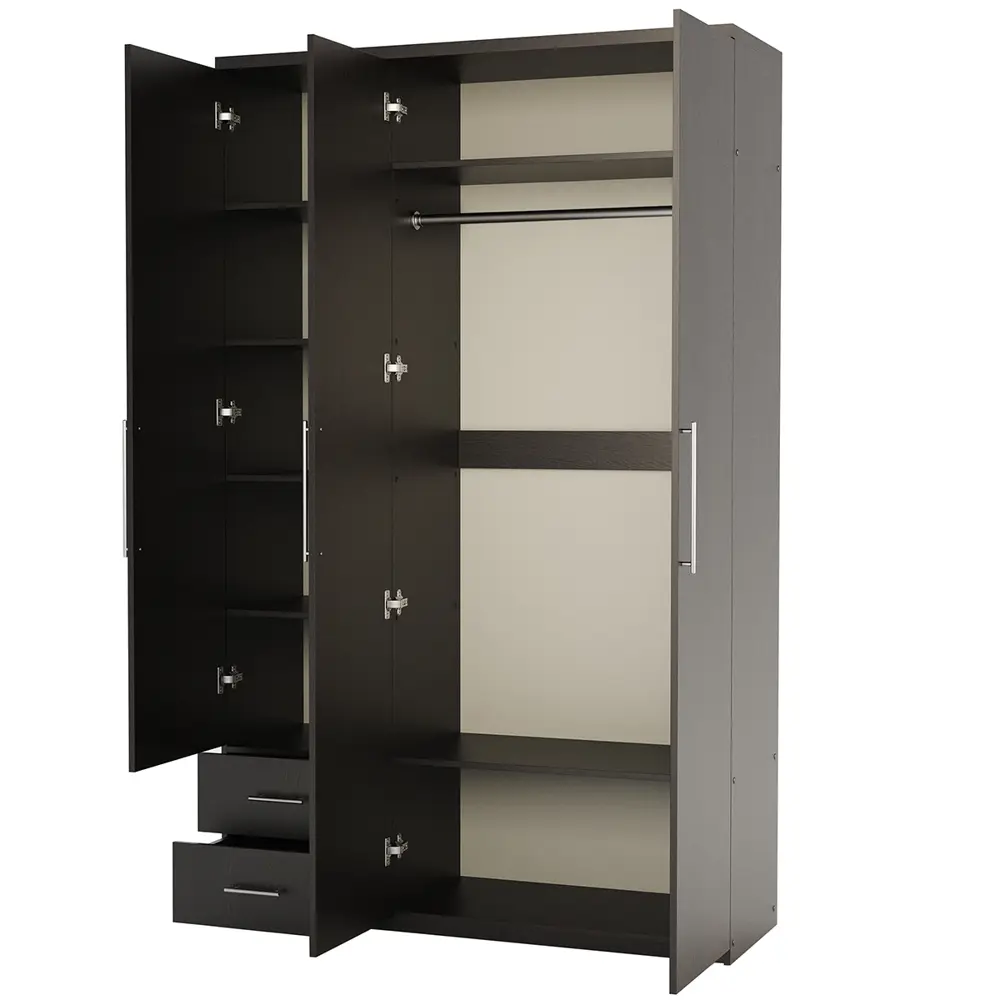 Фото 2 Шкаф распашной Гамма 165x240x60 см ЛДСП цвет венге Фото 2 Шкаф распашной Гамма 165x240x60 см ЛДСП цвет венге