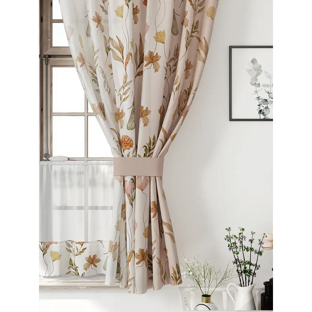 Фото 2 Комплект штор Comfy way Иномик - 15 CW705015-160 на шторной ленте 160x150 см цвет бежевый Фото 2 Комплект штор Comfy way Иномик - 15 CW705015-160 на шторной ленте 160x150 см цвет бежевый