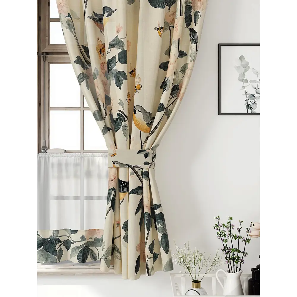 Фото 4 Комплект штор Comfy way Иномик - 22 CW705022-160 на шторной ленте 160x150 см цвет бежевый Фото 4 Комплект штор Comfy way Иномик - 22 CW705022-160 на шторной ленте 160x150 см цвет бежевый