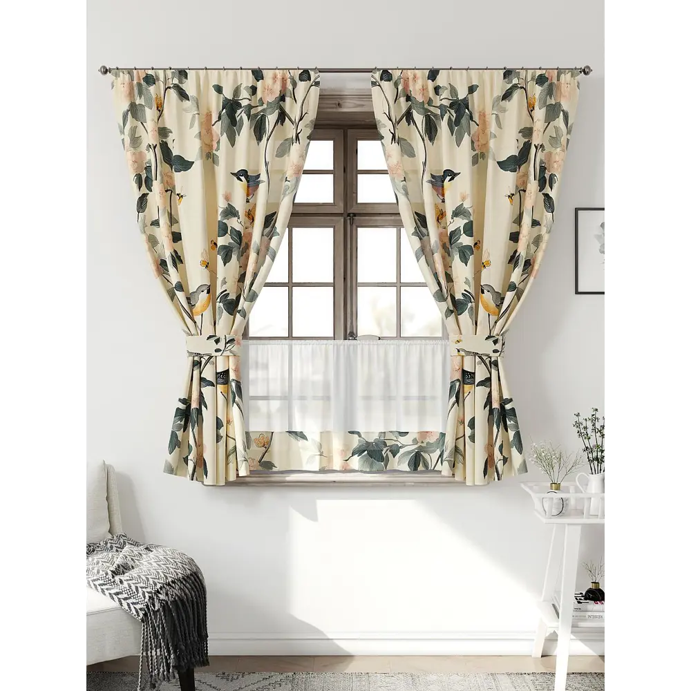 Фото 2 Комплект штор Comfy way Иномик - 22 CW705022-160 на шторной ленте 160x150 см цвет бежевый Фото 2 Комплект штор Comfy way Иномик - 22 CW705022-160 на шторной ленте 160x150 см цвет бежевый